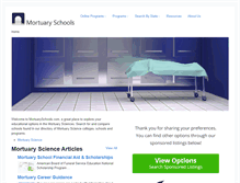 Tablet Screenshot of mortuaryschools.com